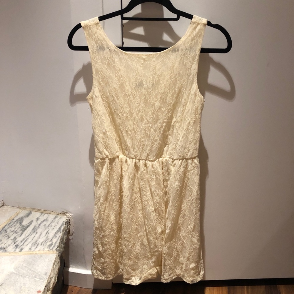 Cream Lace Summer Dress